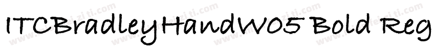 ITCBradleyHandW05 Bold Regular字体转换